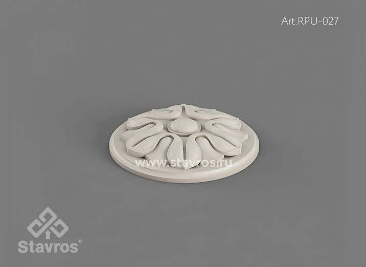 Резная розетка RPU-027 для украшения мебели