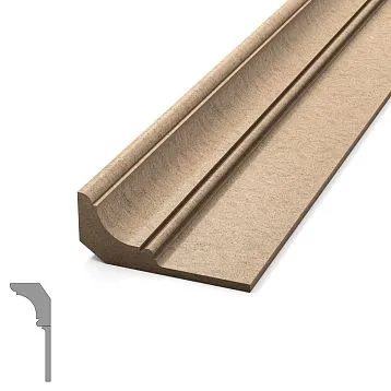Карниз МДФ KZ-M-009 Карниз МДФ KZ-M-009 крупным планом, демонстрирующий элегантный профиль