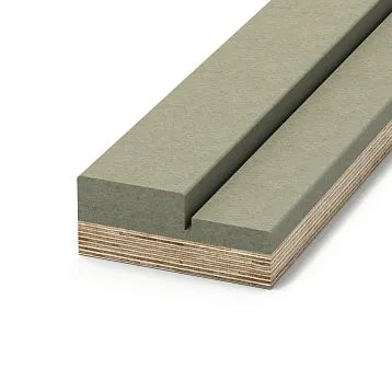 Профиль дверной коробки DK-001 Профиль дверной коробки DK-001 из влагостойкого МДФ и фанеры, вид сбоку на белом фоне