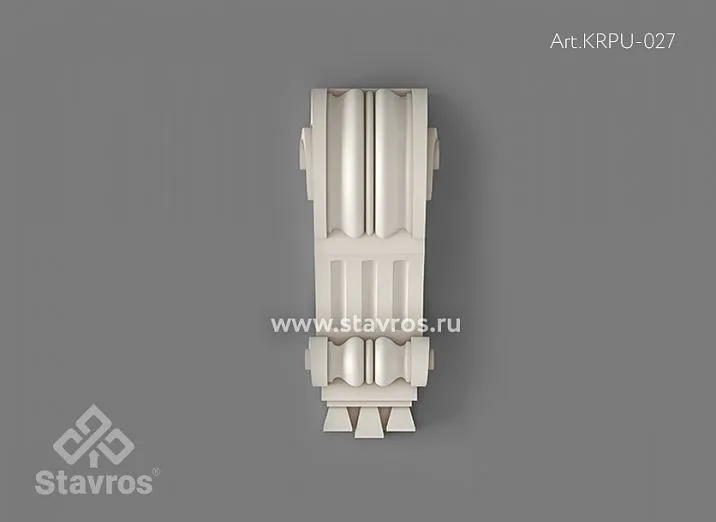 Резной кронштейн из полиуретана KRPU-027, барельеф на стену
