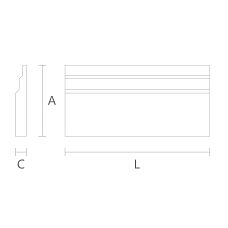 Декоративный плинтус PLT-M-006 из МДФ – современное решение чертеж