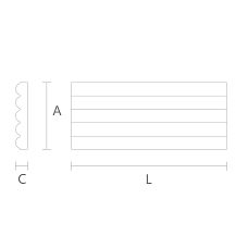 Молдинг MLD-M-033 из МДФ чертеж