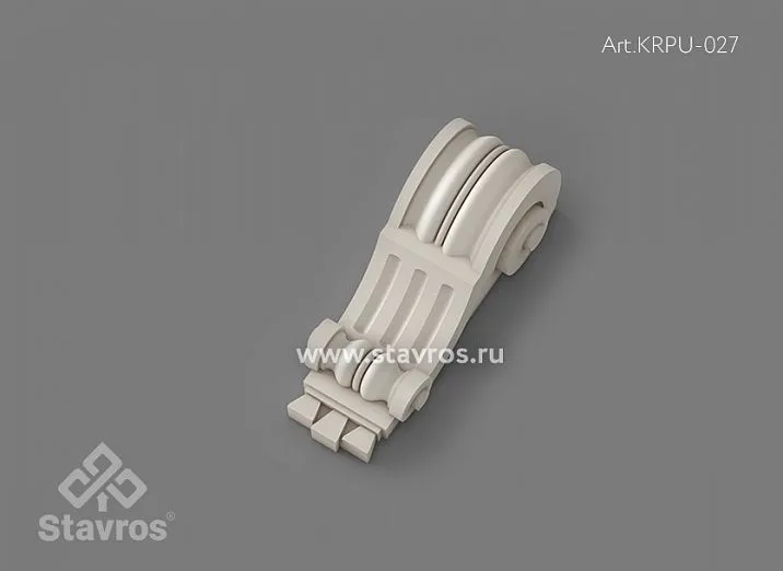 Декоративный кронштейн из полиуретана KRPU-027, вид сбоку